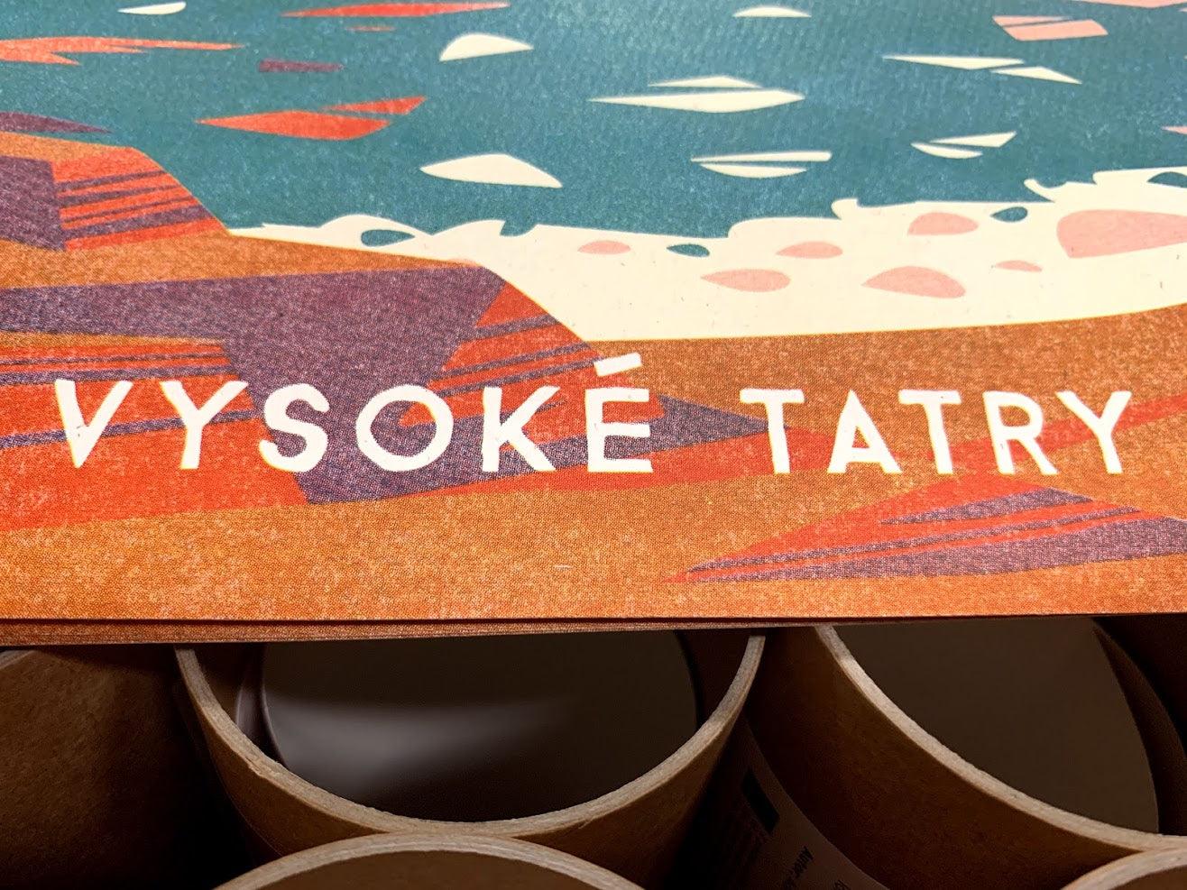 Poustr: Chata pri Zelenom plese, Adrián Macho, Brnčalka, Zelené pleso, Jastrabia veža, Jahňací štít, národný park, Vysoké Tatry, TANAP, poctivý slovenský plagát