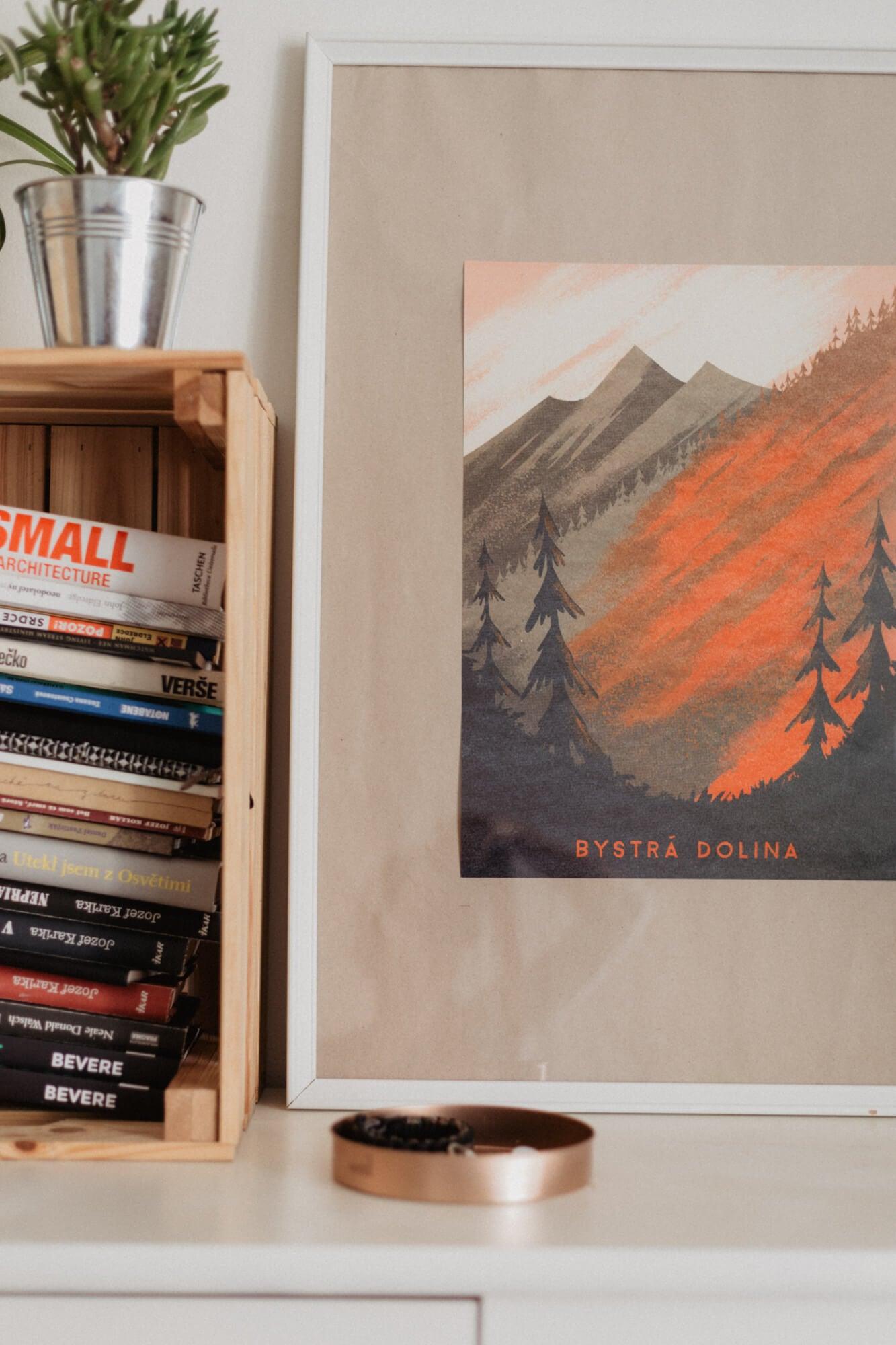 Poustr: Bystrá - Adrián Macho, poctivý slovenský plagát, Nízke Tatry