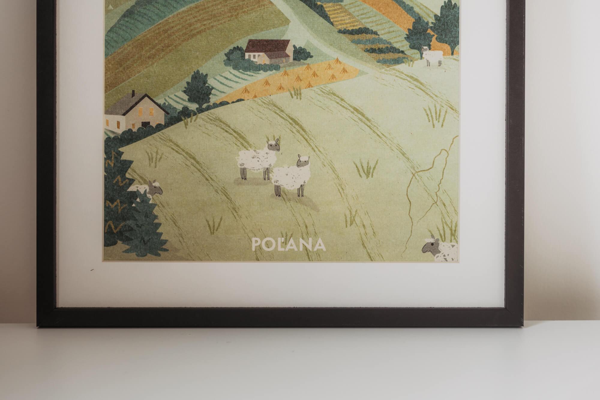 Poustr: Poľana, poctivý slovenský plagát, Hriňová, Detva, lazy, slovenská sopka
