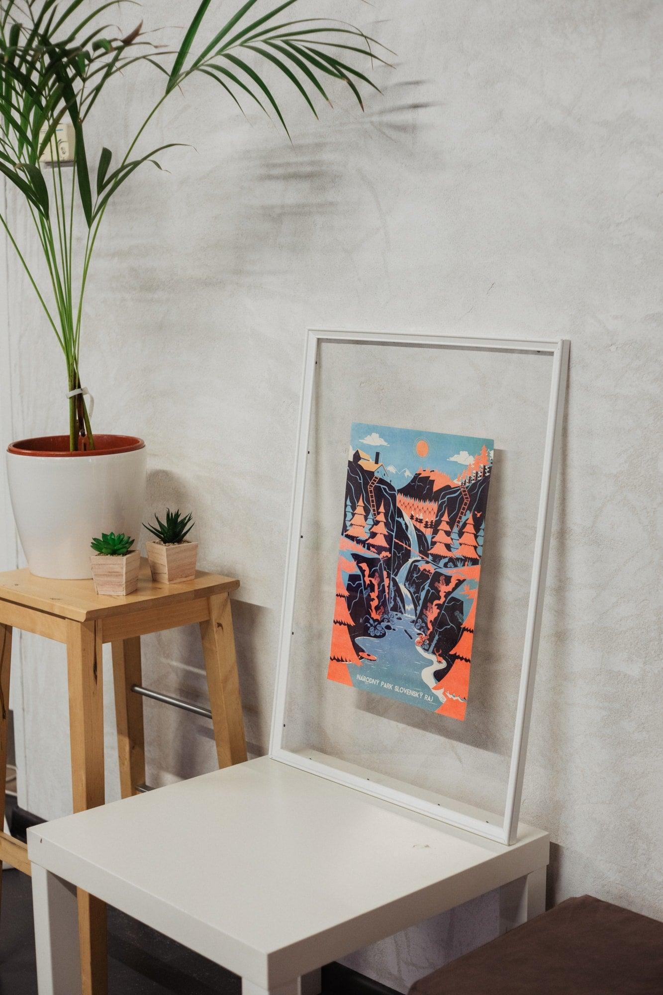 Poustr: Slovenský raj, Veľký Sokol, Prietok Hornádu, Biela Suchá, poctivý slovenský plagát